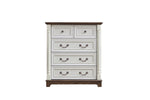 ZUN Farmhouse Style 5 Drawer Dresser Chest with Base Wooden Rustic Chest of Drawers, Storage Dresser W2393P252363