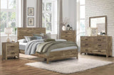 Bedroom Wooden Nightstand 1pc Weathered Pine Finish 2x Drawers Transitional Style Furniture B01151366