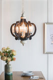 Wood Chandelier 6 - Light Farmhouse Pendant Lighting Natural Wood Hanging Light Fixture for Kitchen W2078137030