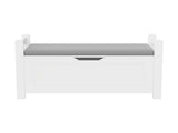 Kids Toy Box Chest, White Toy Box for Boys Girls, Large Storage Cabinet with Cushion Seat 23676979