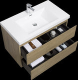 36" Floating Bathroom Vanity with Sink, Modern Wall-Mounted Bathroom Storage Vanity Cabinet with W1573P152698