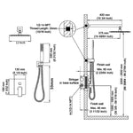 ZUN Shower System Shower Faucet Combo Set Wall Mounted with 12" Rainfall Shower Head and handheld shower 26119944