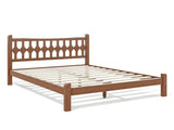 Full Size Bamboo Platform Bed with Diamond-shaped headboard, Solid Bamboo-made Bed Frame with W5316P484021