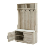 Wood Coat Rack, Storage Shoe Cabinet, with Clothes Hook, with Sponge Pad Product, Multiple Storage 67234760