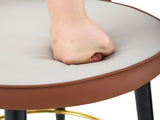 360 &deg rotatable bar.Modern Brown and Light Gray Spliced Color PU comfortable upholstered bar W1151P268923