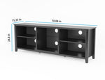 ZUN TV Stand Storage Media Console Entertainment Center,Tradition Black 51353507