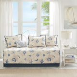 6 Piece Reversible Printed Microfiber Daybed Cover Set Blue Daybed B03597493