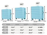 HIFINE TOURIST 20"/24"/28" 3 pcs/set in ABS Spinner Wheel Luggage, Carry on Suitcase, Matching W2787P342137
