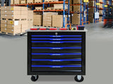 7 DRAWERS MULTIFUNCTIONAL TOOL CART WITH WHEELS-BLACKBLUE W1102P182238
