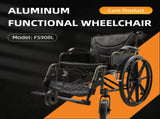 Aluminum Alloy Transport Wheelchair. 20" Seats. With front and Rear Locking Hand Brakes. 24" Quick W3121P297406