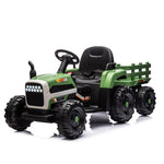 ZUN Ride on Tractor2.0 with Trailer,24V Battery Powered Electric Tractor Toy, 200w*2motor W1396P193867