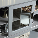 Sideboard Buffet Table with Doors,Grey W965P147787