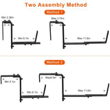 Adjustable Heavy-Duty Iron Planter Bracket 6.1-11.6" Extendable Tray 2.36-6.9" Two-Level 76808044