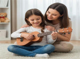 21" Solid Mahogany Ukulele with 151 Professional Tuners, Complete Starter Kit for Beginners 86084715