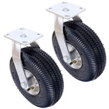 4PCS 10IN CASTER pneumatic tire, Caster Wheel, Swivel Plate, Steel Hub with W465130466
