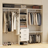 96 Inches Closet System, 8FT Walk In Closet Organizer with 3 Adjustable Shelves & 3 Expandable 68790031