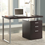 Cappuccino 3-drawer Reversible Office Desk B062P145586