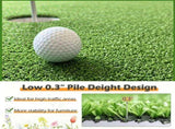 10 x 6.5 ft Green PP Artificial Turf Roll , Weather & Fade Resistant Low Grass Carpet for 06248775