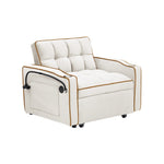 ZUN 1 versatile foldable sofa bed in 3 lengths, modern sofa sofa sofa velvet pull-out bed, adjustable W2564P168267