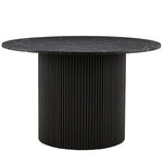 ZUN Imitation Black Marble Grain MDF Tabletop, Inch Round Dining Table for 4, Modern Kitchen Table, W1164P225843