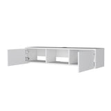 ZUN White 2-Door Floating TV Stand B062P175187