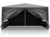 10'x10' Gazebo Waterproof Outdoor Canopy Patio Tent Party Tent for Wedding BBQ Cater, Black 35412420