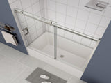 Bathtub shower door, sliding door, with 5/16" tempered glass and Polished finish 6058 W2122P167020