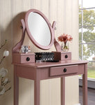 ZUN Moniys Wood Moniya Makeup Vanity Table and Stool Set, Rose Gold T2574P163833