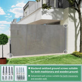 71"x138" Retractable Side Awning Screen, Semi-transparent with UV printing,UPF50,Ideal for blocking W2205P305891