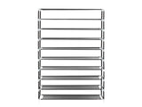 10 Tiers Shoe Rack with Dustproof Cover Closet Shoe Storage Cabinet Organizer Gray 71707810