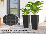 Set of 2 Plastic Flower Pots 08568326