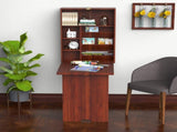 Wall Mount Desk Cabinet-Mahogany 92226147