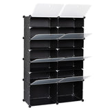 7-Tier Portable 28 Pair Shoe Rack Organizer 14 Grids Tower Shelf Storage Cabinet Stand Expandable 95502788