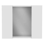 ZUN Artemisa Medicine Cabinet, Double Door, Mirror, One External Shelf -White B20091821