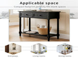 Console Table Traditional Design with Two Drawers and Bottom Shelf --Self-pick up is not 41186095