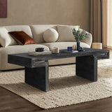 American Vintage Industrial Coffee Table, Premium Reclaimed Wood Texture Rectangular Design, W1445P287875