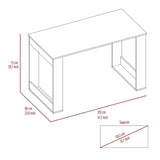 ZUN Lacey Rectangle Computer Desk Carbon Espresso B06280018