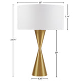 ZUN Gold Hourglass Metal Table Lamp Gold See below B035P264537