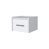 Elfrida Wall-Mounted Nightstand, Sleek Single-Drawer Design with Spacious Top Shelf B128P148912
