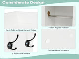 Toilet Storage Cabinet White 14408836