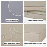 Cushion Covers for 7 Pcs Wicker Rattan Sectional Sofa, 14Pack Cushion Slipcovers Set W419P295490