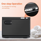 Hot Towel Warmer for Facials Massage, Esthetician Towel Heating Cabinet Black, Aluminum Chamber, 38901427