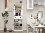 71" Kitchen Pantry Storage Cabinet with 4 Doors,1 Drawer, 2 Adjustable Shelves, W282108550