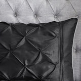 7 Piece Tufted Comforter Set Black Cal King B03596937