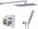 Male NPT Brushed Nickel Shower System, Shower Faucet Set for Bathroom Shower Fixtures with 12 Inch 71633519
