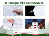 12.5FT Tall Snowman with Branch Arms, 2 LEDs Rotating Color Light, 210D Polyester, US Plug 21109506