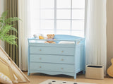 Blue painted finish, MDF, three drawers, 90.5*58*92cm, children's wooden bed with safety belt and 12686043