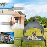 35.5" x 32" Dog Cot with UV Protection Canopy Shade 54012351