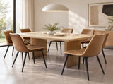 Modern PVC Upholstered Dining Chairs,Armless Side Chairs for Kitchen Dining Room, Set of 4, Grey & B347P613007