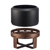 ZUN Outdoor Smokeless Fire Pit Stove 24'' for Camping Bonfire, Wood Place Firepit with W2640P225126